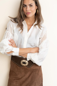 Copenhagen Muse |  Blouse with lace detail Molly | natural | Picture 9