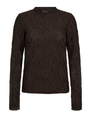 Copenhagen Muse |  Stretch mesh top with structure Jeri | brown