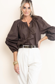 Dante6 :  Balloon blouse Foret | brown - img4