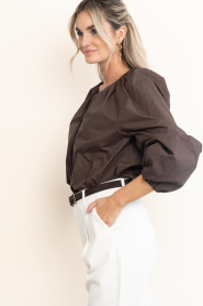 Dante6 :  Balloon blouse Foret | brown - img7