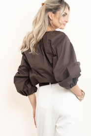 Dante6 :  Balloon blouse Foret | brown - img8