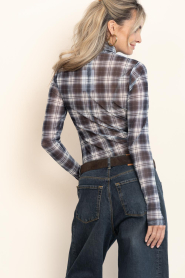 Dante6 |  Mesh checked top Casha | grey | Picture 7
