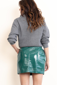 Dante6 |  Faux leather mini skirt | green | Picture 8