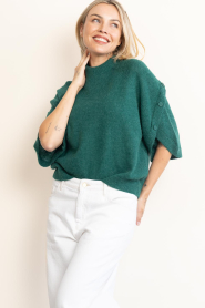 Dante6 :  Soft alpaca sweater Mahani | green - img2