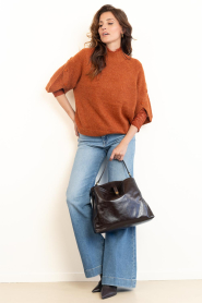 Dante6 :  Soft alpaca sweater Mahani | terracotta - img3