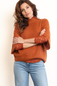 Dante6 :  Soft alpaca sweater Mahani | terracotta - img4