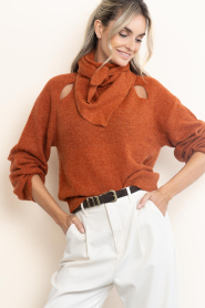Dante6 |  Soft alpaca sweater Kyoto | orange | Picture 4