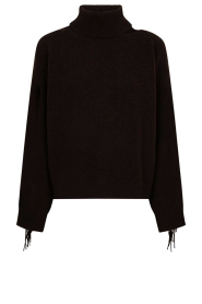 Dante6 |  Sweater with fringe Siega | bruin | Picture 1