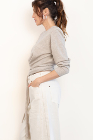 Dante6 |  Soft merino wrap sweater Benyo | beige | Picture 7