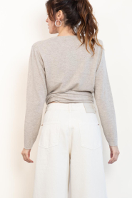 Dante6 |  Soft merino wrap sweater Benyo | beige | Picture 8