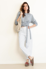 Dante6 |  Soft merino wrap sweater Benyo | grey | Picture 3