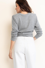 Dante6 |  Soft merino wrap sweater Benyo | grey | Picture 7