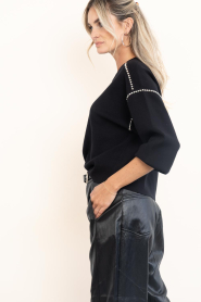 Dante6 |  Viscose blend sweater with studs Moria | black | Picture 7