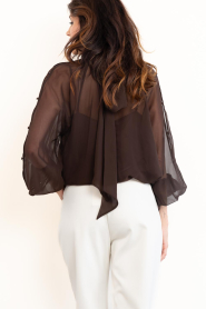 Dante6 |  Boho chiffon blouse Sonia | brown | Picture 7