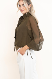 Dante6 |  Transparent boho chiffon blouse Sonia | green | Picture 8