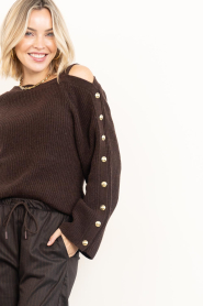 Dante6 |  Marino wool blend sweater Tysio | brown | Picture 2