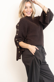 Dante6 |  Marino wool blend sweater Tysio | brown | Picture 9