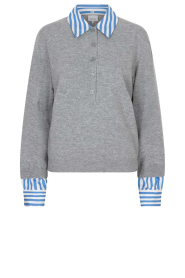 Dante6 |  Polo sweater blouse Thames | grey | Picture 1