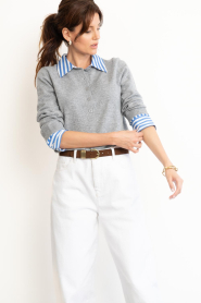 Dante6 |  Polo sweater blouse Thames | grey | Picture 4