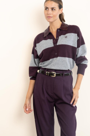 Dante6 |  Merino polo sweater Brayden | burgundy | Picture 6