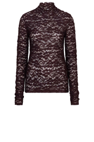 Dante6 |  Lace mesh top Irony | burgundy | Picture 1