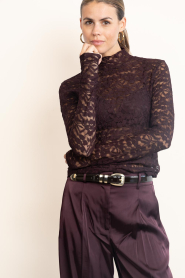 Dante6 |  Lace mesh top Irony | burgundy | Picture 4