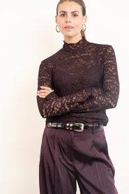 Dante6 |  Lace mesh top Irony | burgundy | Picture 5