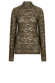 Dante6 |  Lace mesh top Irony | moss green