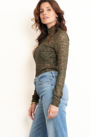 Dante6 |  Lace mesh top Irony | moss green | Picture 8
