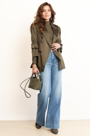 Dante6 |  Lace mesh top Irony | moss green | Picture 3