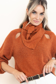 Dante6 |  Soft alpaca triangle scarf Skai | rust orange | Picture 2