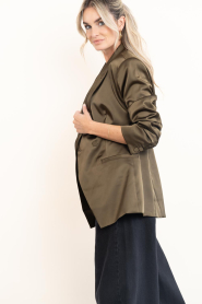 Dante6 |  Satin single breasted blazer Rush | green | Picture 8