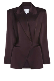 Dante6 |  Satin single breasted blazer Rush | burgundy