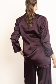 Dante6 |  Satin single breasted blazer Rush | burgundy | Picture 9