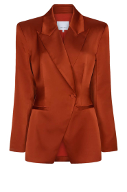 Dante6 |  Satin single breasted blazer Rush | rust orange