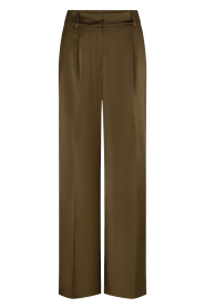 Dante6 |  Satin wide leg trousers Jules | green | Picture 1