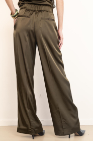 Dante6 |  Satin wide leg trousers Jules | green | Picture 6