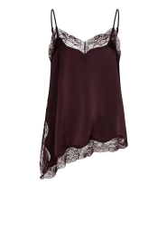 Dante6 |  Satin lace top Dawna | burgundy
