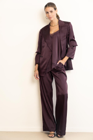 Dante6 |  Satin lace top Dawna | burgundy | Picture 3
