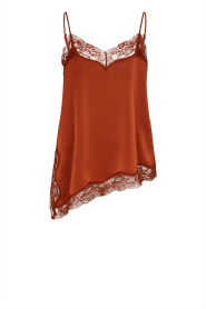 Dante6 |  Satin lace top Dawna | orange | Picture 1