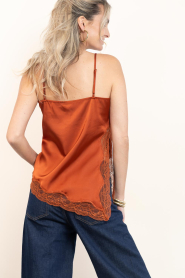 Dante6 |  Satin lace top Dawna | orange | Picture 7