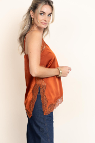 Dante6 |  Satin lace top Dawna | orange | Picture 6