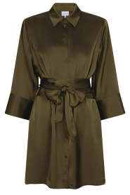 Dante6 |  Satin wrap dress Noanne | green | Picture 1