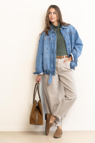 Dante6 |  Stretch barrel jeans Brave | beige | Picture 2