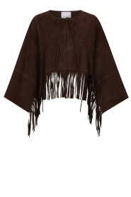 Dante6 |  Suède fringe poncho Spencer | brown | Picture 1