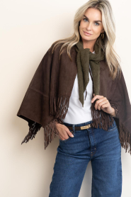 Dante6 |  Suède fringe poncho Spencer | brown | Picture 2