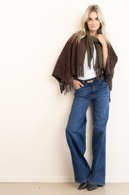 Dante6 |  Suède fringe poncho Spencer | brown | Picture 3