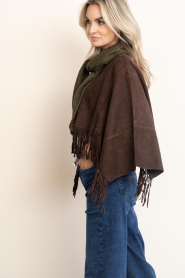 Dante6 |  Suède fringe poncho Spencer | brown | Picture 5