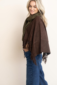 Dante6 |  Suède fringe poncho Spencer | brown | Picture 6
