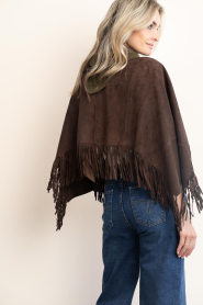 Dante6 |  Suède fringe poncho Spencer | brown | Picture 7